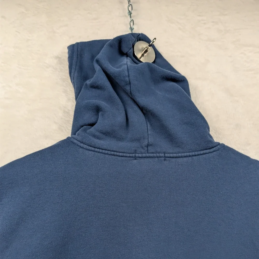 True Religion Hoodie Men's L Navy Blue Fleece Streetwear Relaxed Fit Pullover